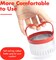 3 Pcs Biscuit Cutter Set Fluted Round Cookie Cutters Handle Red Top Rubber
